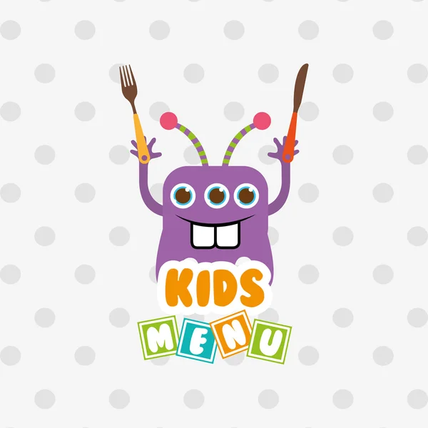 Diseño de menú para niños — Vector de stock