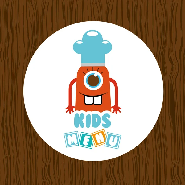 Kids menu design — Stock Vector