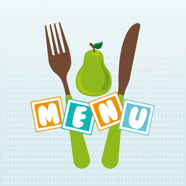 Menu enfants design — Image vectorielle