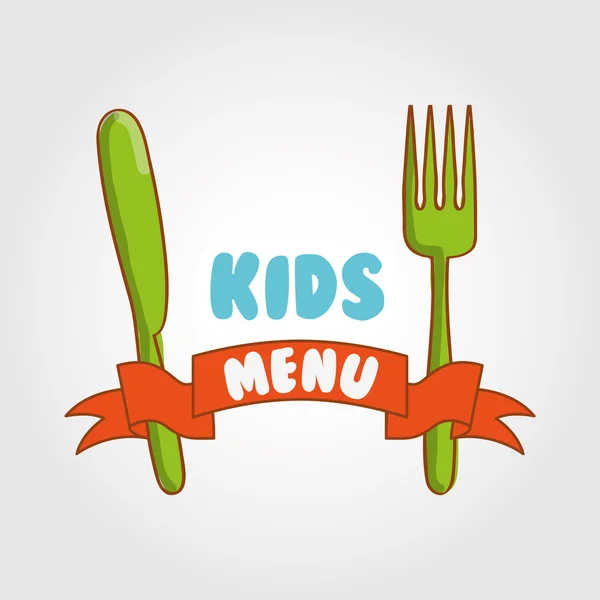 Menu enfants design — Image vectorielle