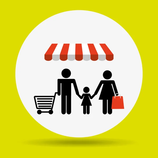 Personnes shopping design — Image vectorielle