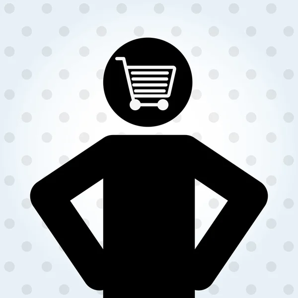 Människor shopping design — Stock vektor