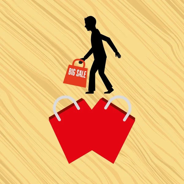 Personnes shopping design — Image vectorielle