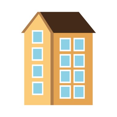 renkli dört kat bina