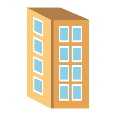 renkli dört kat bina