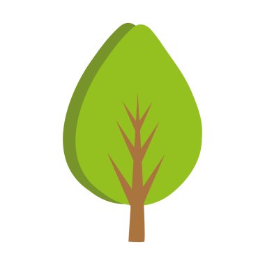 Yeşil ağaç gövde ile