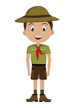 avatar boy with colorful clothes and hat clipart