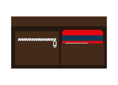 kartım ve nakit ile renkli cüzdan