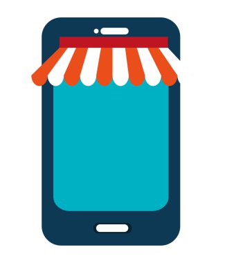 renkli çizgili mavi smartphone