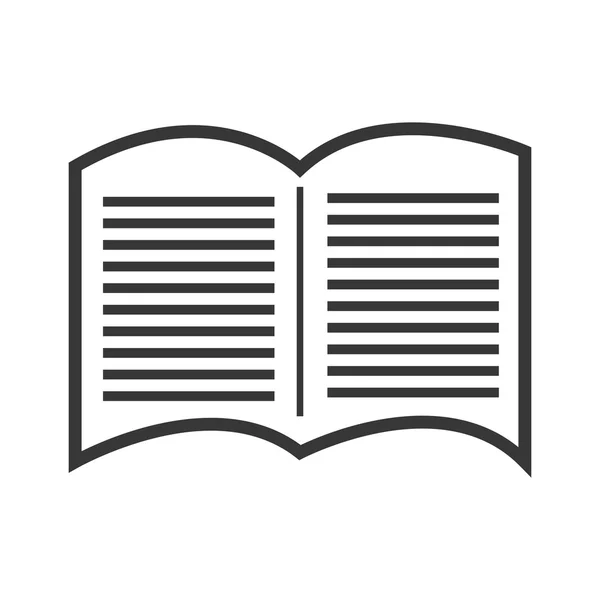 Černá a bílá otevřená kniha — Stockový vektor