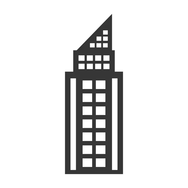黒い背の高い建物 — ストックベクタ