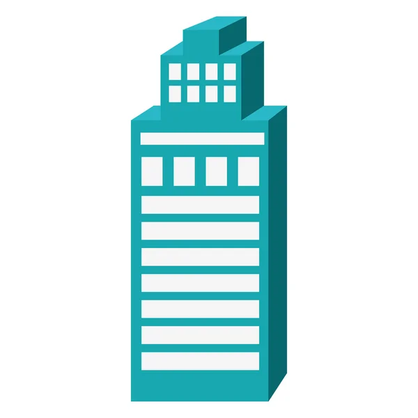青背の高い建物 — ストックベクタ