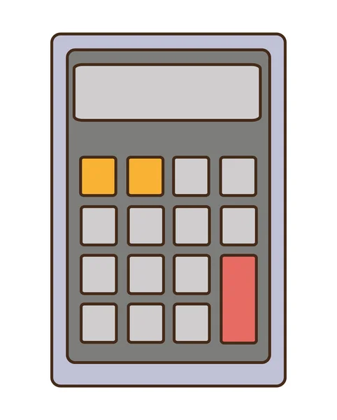 Γκρι αριθμομηχανή με τετράγωνο κουμπιά — Διανυσματικό Αρχείο