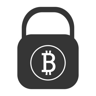 bitcoin sinyali ile siyah kilit simgesi