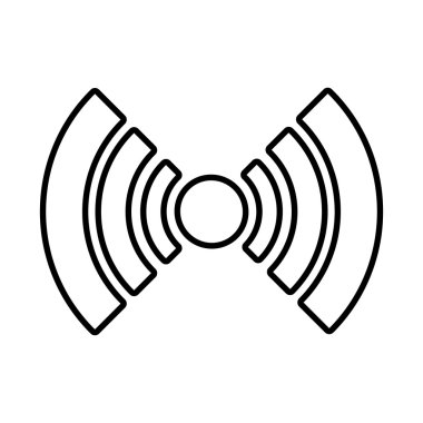 Daire ve çizgili beyaz radar simgesiyle