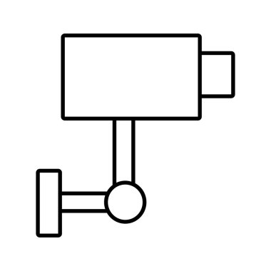 yan görünümü beyaz güvenlik kamerası