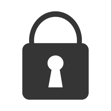 anahtar alanı olan siyah kilit simgesi