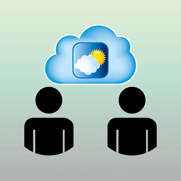 Cloud computing ontwerp — Stockvector