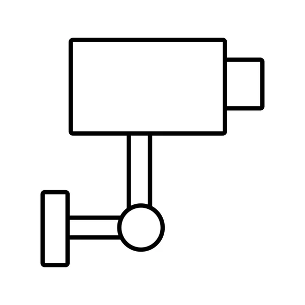 Cámara de seguridad blanca en vista lateral — Archivo Imágenes Vectoriales