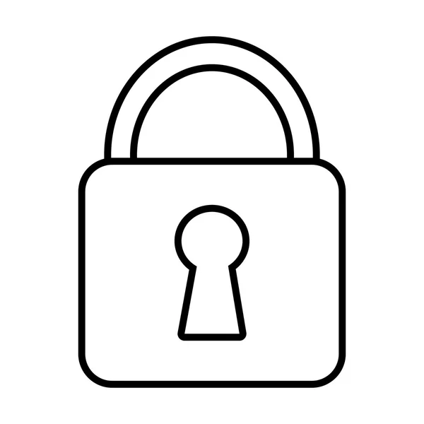 Ícone de bloqueio branco com espaço chave — Vetor de Stock