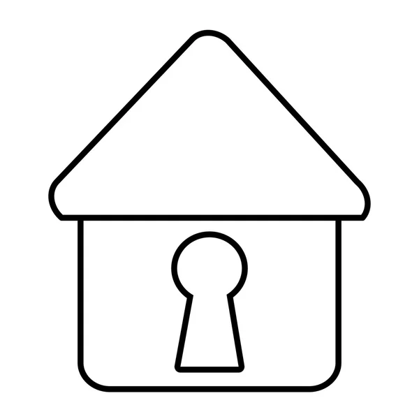 Εικονίδιο σπίτι με μεγάλο χώρο του κλειδιού — Διανυσματικό Αρχείο