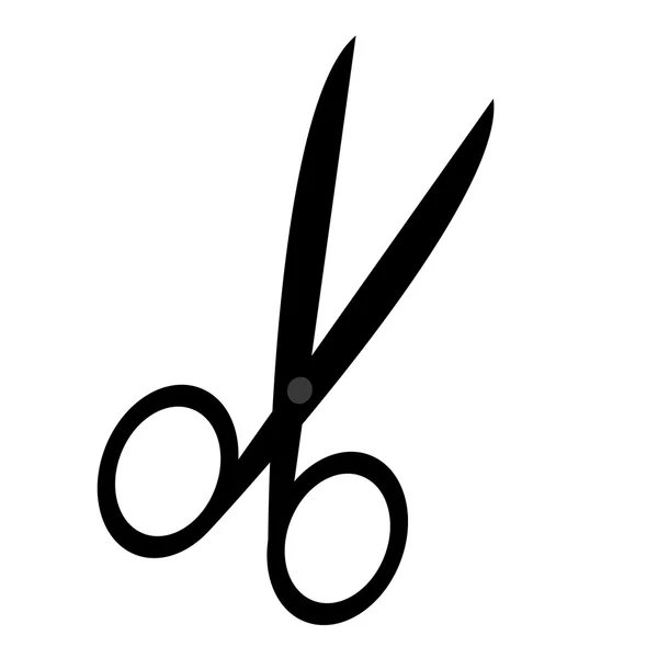 Чорний ножиці значок — стоковий вектор