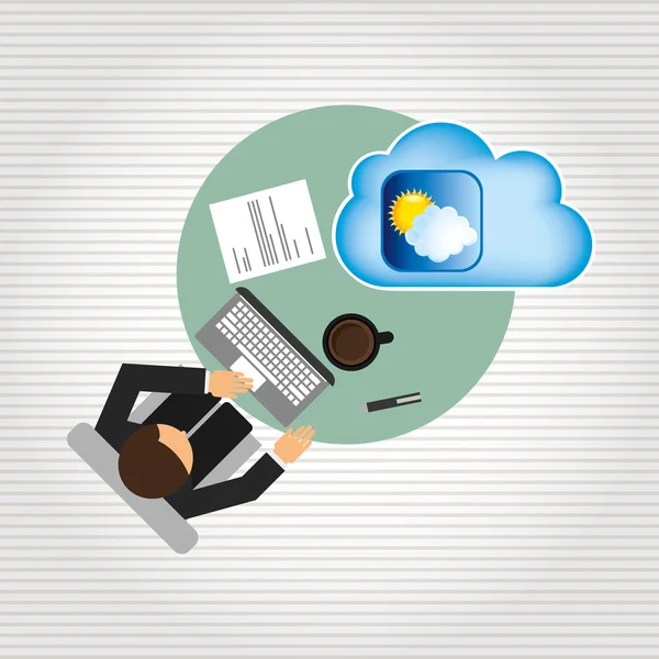 Cloud computing ontwerp — Stockvector