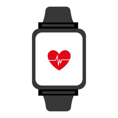 elektronik medya ekranında, vektör grafiği saatle