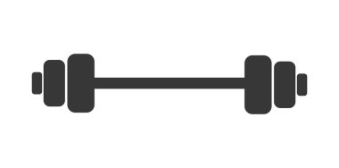 siyah spor salonu dumbbells görünümü, vektör grafiği ön