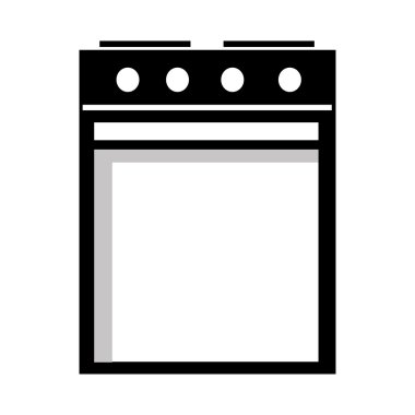 siyah ve beyaz ısıtıcı, vektör grafiği