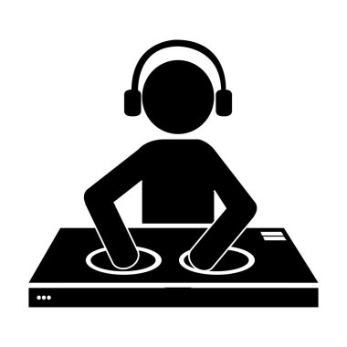 dj avatar müzik, vektör grafiği