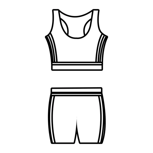 Ropa deportiva unisex, gráfico vectorial — Vector de stock