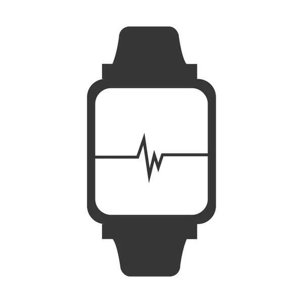 Montre électronique avec écran média, graphique vectoriel — Image vectorielle