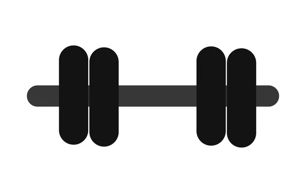 Black gym dumbbells front view,vector graphic — Stock Vector