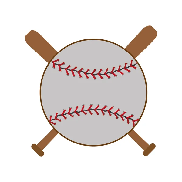 Honkbal en vleermuizen, vectorafbeelding — Stockvector