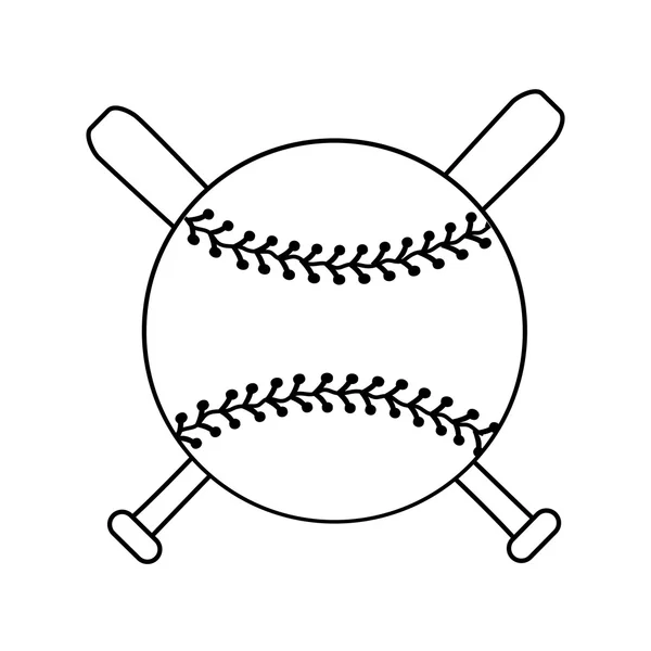 Baseball und Schläger, Vektorgrafik — Stockvektor