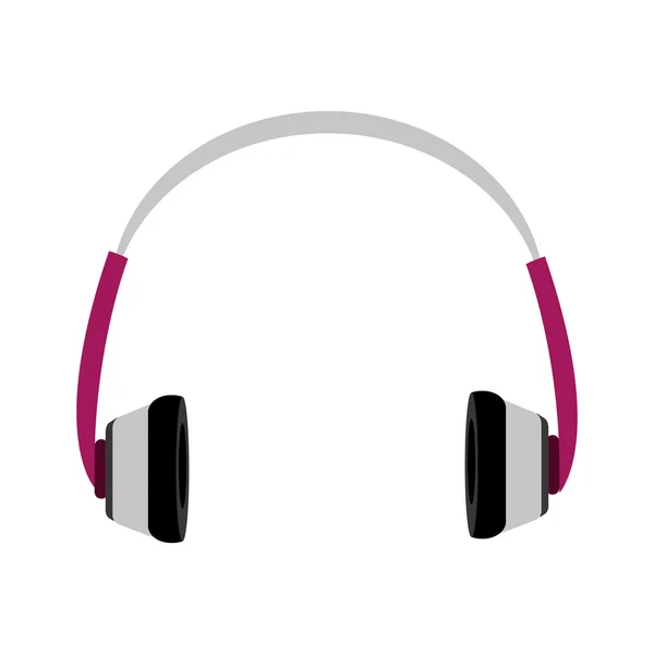 Music headphones front view,vector graphic — Stock Vector