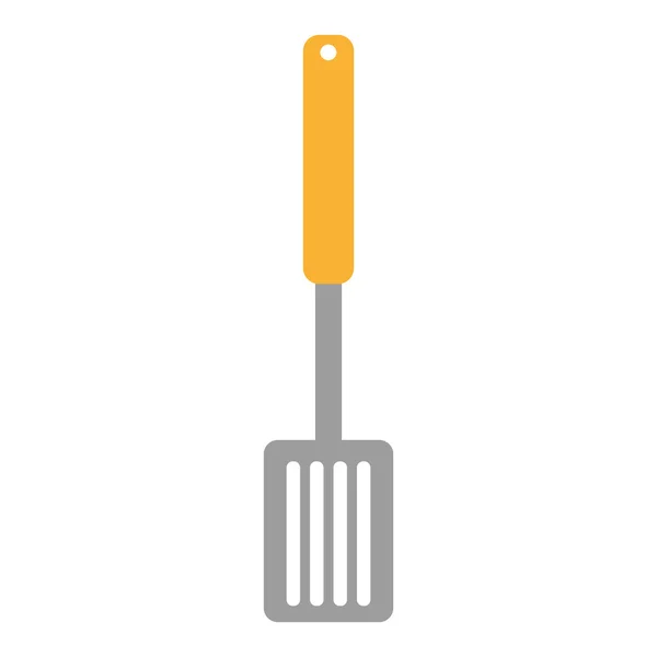 Tenedor de cocina amarillo, gráfico vectorial — Vector de stock