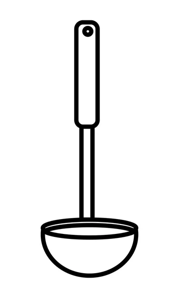Біла кухонна ложка, векторна графіка — стоковий вектор