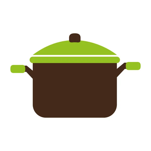 Cooking pan front view,vector graphic — Stock Vector
