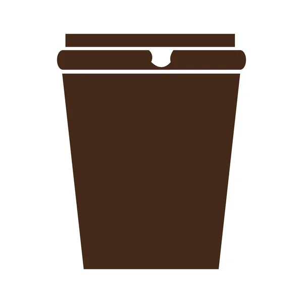 Taza de café marrón, vector gráfico — Archivo Imágenes Vectoriales