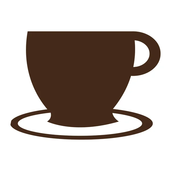 Taza de café marrón, vector gráfico — Archivo Imágenes Vectoriales