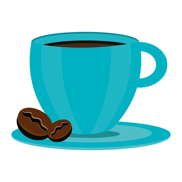 Blaue Kaffeetasse, Vektorgrafik — Stockvektor