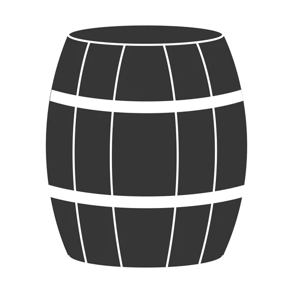 Black barrel and white stripes,vector graphic — Stock Vector