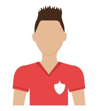 Avatar erkek futbol oyuncusu, vektör grafiği
