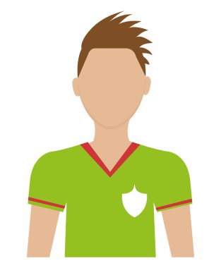 Avatar erkek futbol oyuncusu, vektör grafiği