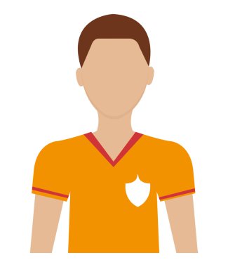 Avatar erkek futbol oyuncusu, vektör grafiği