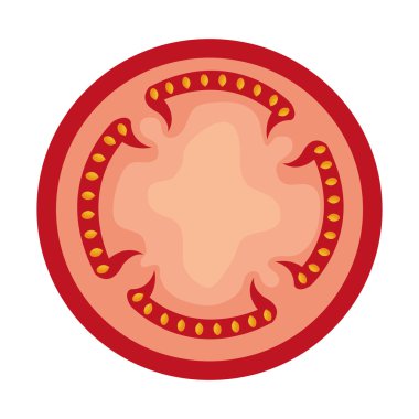 domates dilim kırmızı, vektör grafiği