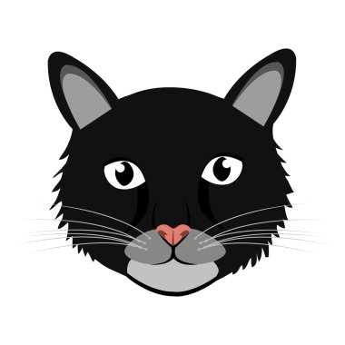 renkli kedi Önden Görünüm, vektör grafiği