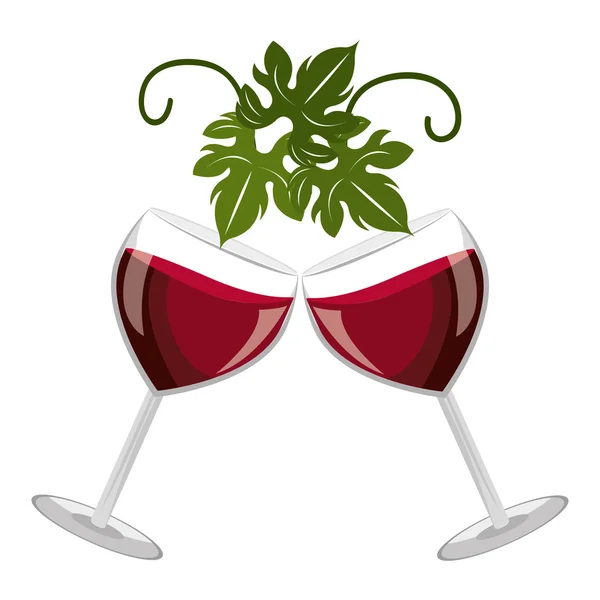 Saúde copos de vinho, vetor gráfico — Vetor de Stock